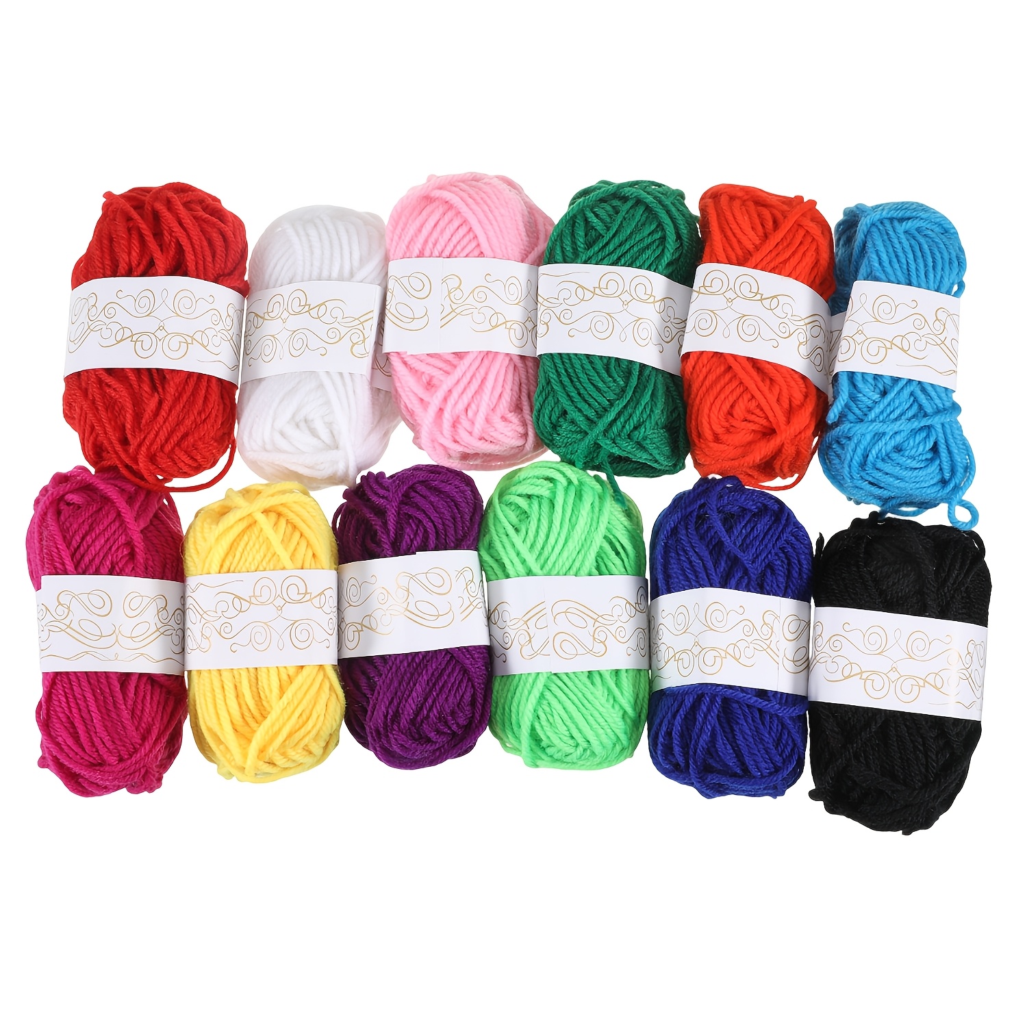 

12pcs Set Of 12 Colors, Random Colors, Hand-made Yarn Balls, Diy Woven And Pictures, Hand-made Materials, Yarn Hook, Slippers, Cushions, Blankets, Yarn 10g/ball