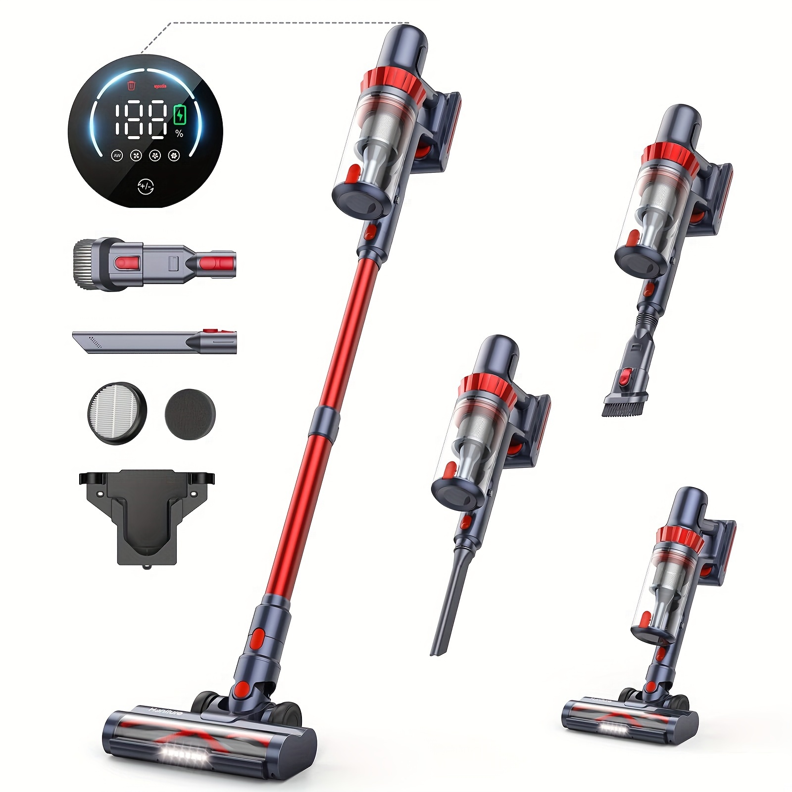 

2024 Cordless Pro - 450w Suction, 38kpa , Retractable, 60- Long- Battery , , And Removal For Carpet, , And