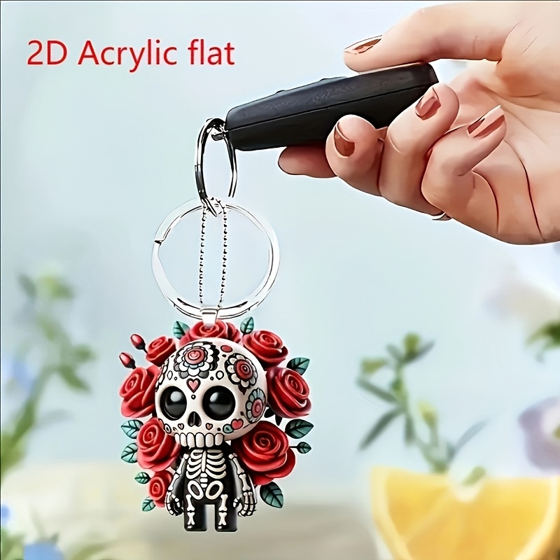 

2d Mexican Acrylic Hanging Ornament - , Halloween & Christmas Decor | Pendant For Home, Office, Car