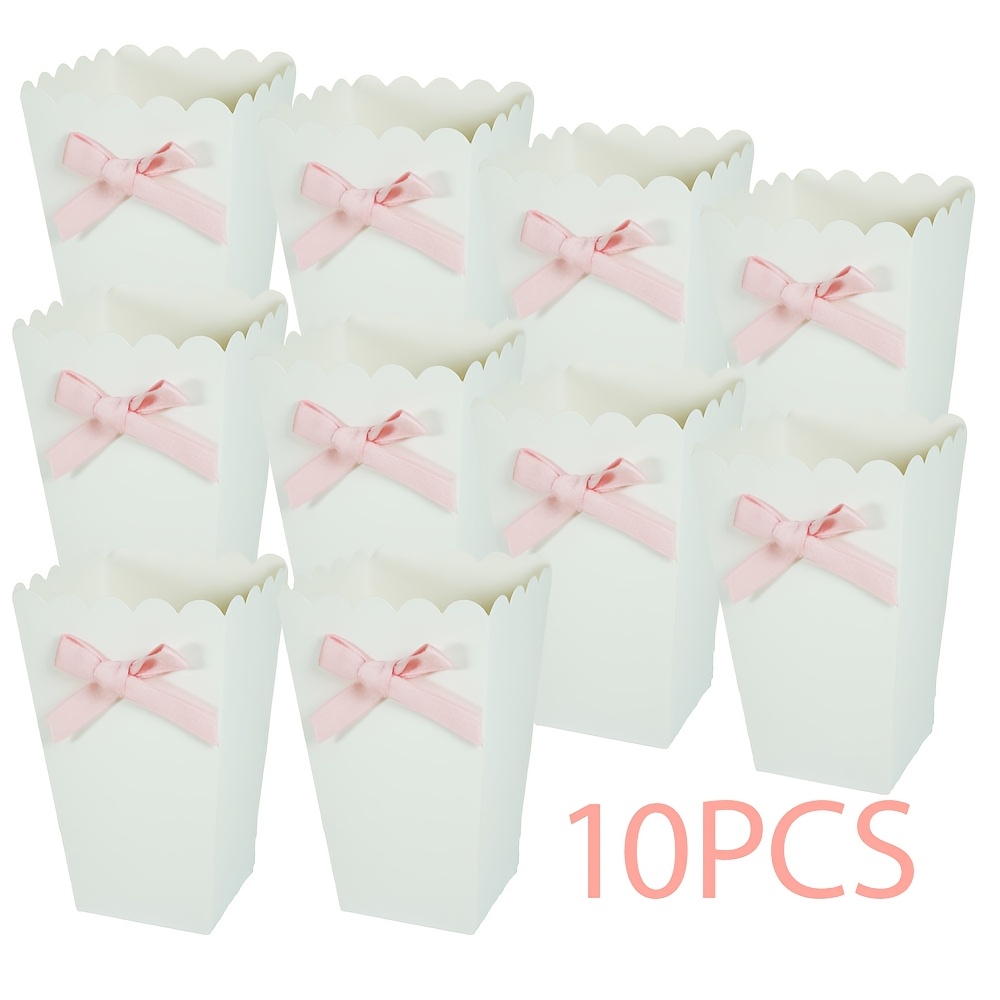 E-shop Geschenk für Sie/Ihn 1/10 Stück/3D Schleifenförmige Popcorn-Boxen, Pommesfritti-Boxen, Kleine Geschenkboxen für Valentinstag, Hochzeitsboxen,