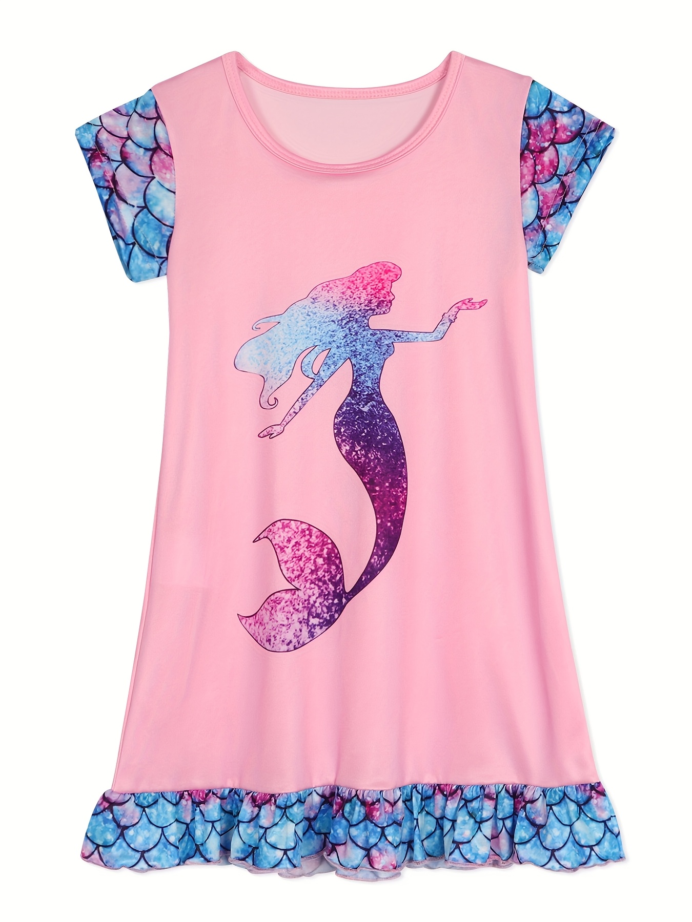 pyjama filles à imprimé sirène nuits confortables vêtements Temu