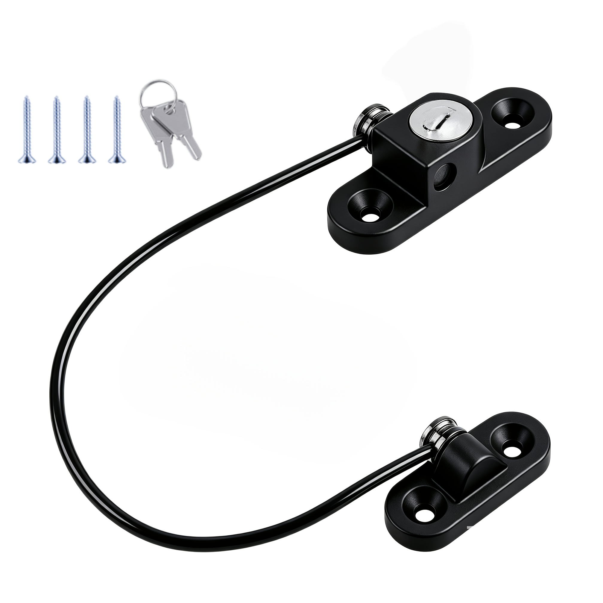 Black Window Door Cable Restrictor for Safety
