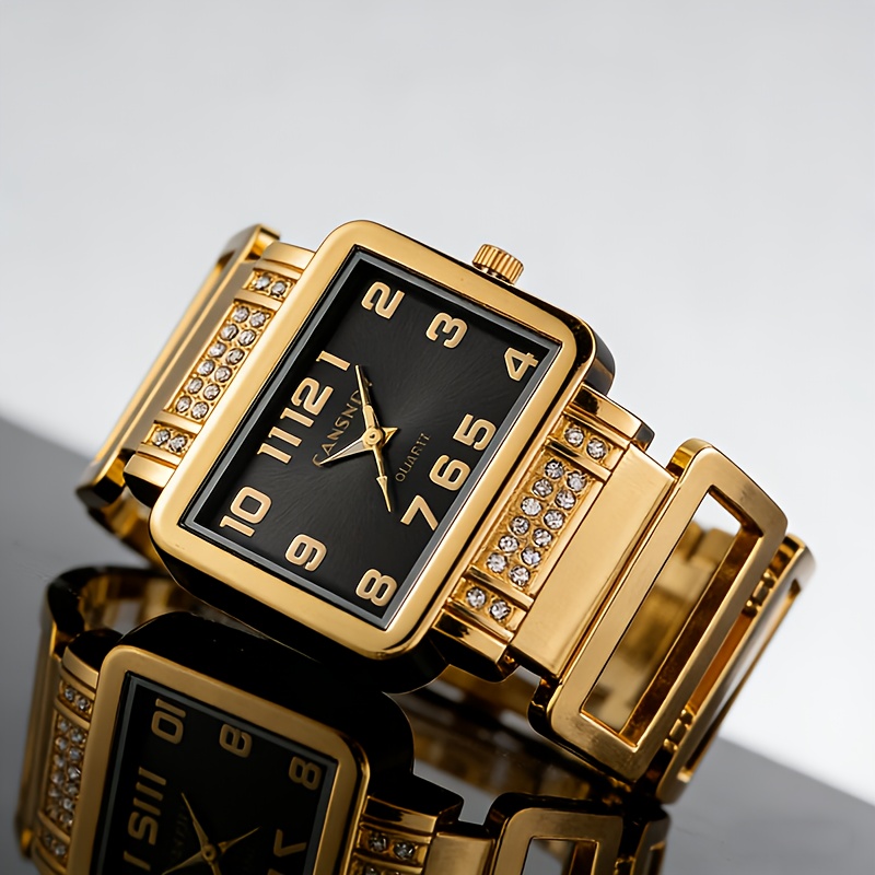 Vintage Square Quartz Watch Women Elegant Bracelet Style