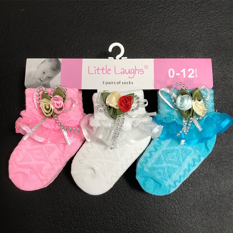 

Lace Kids Socks Bow Baby Socks (0-12 Months)