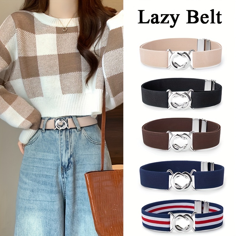 

Oyifan Casual Minimalist Canvas Corset Belt With Geometric Pattern, Stretchy No-hole Alloy Buckle, Easy Clean், Suitable For Adults Over 15 Years – Elastic Adjustable Belt For Everyday Wear