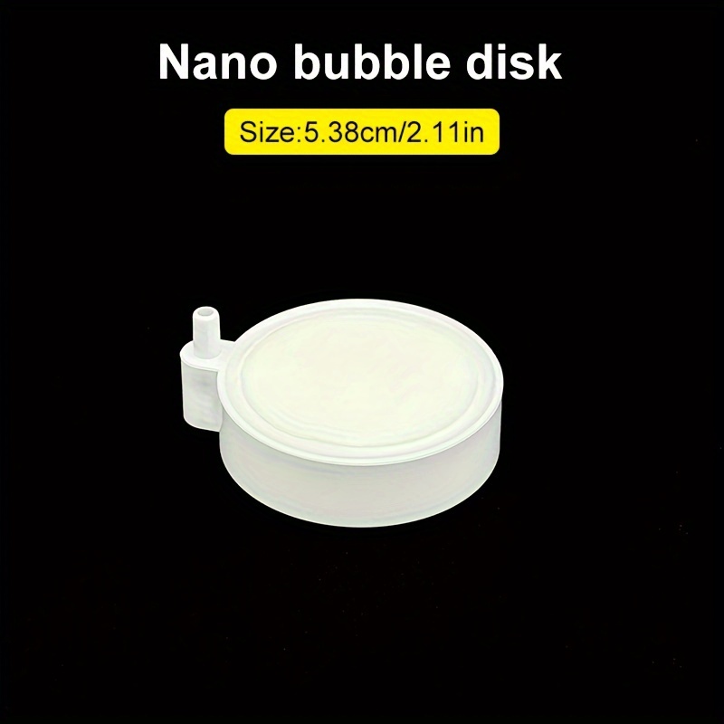 TEMU Nano Round Bubble Disc For Aquariums, Air Stone , Provides Oxygen With High-density Bubbles, Requires Use With An Oxygen Pump, Made Of Pvc