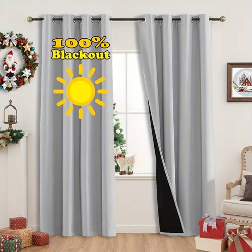 2 paneles cortinas blackout paneles de cortina de térmico con forro aislante recubierto adecuados para , dormitorio, cocina, baño, decoración , decoración de la habitación