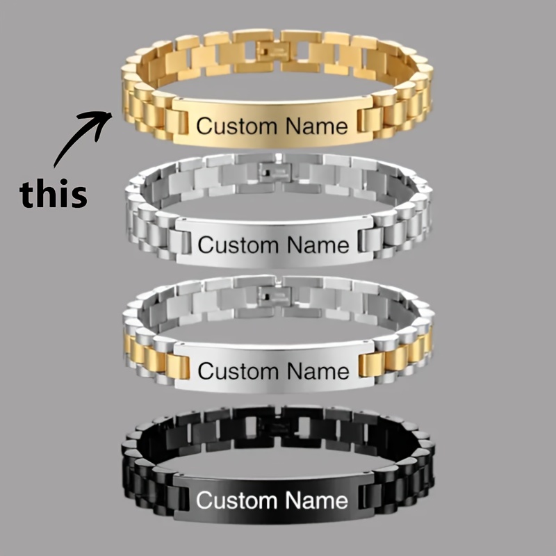 Customized Men's 304 Stainless Steel Bracelet