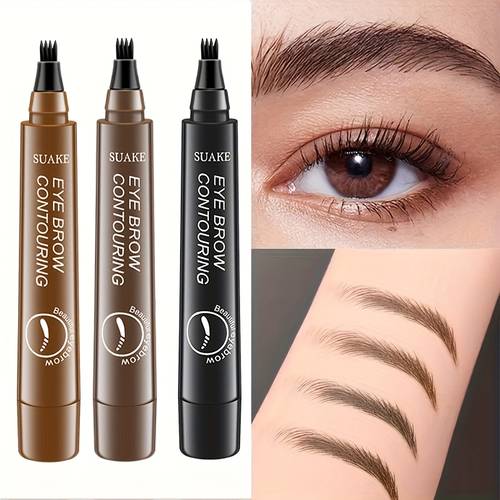 waterproof eyebrow pencil with 4 tip micro carving look 5 colors