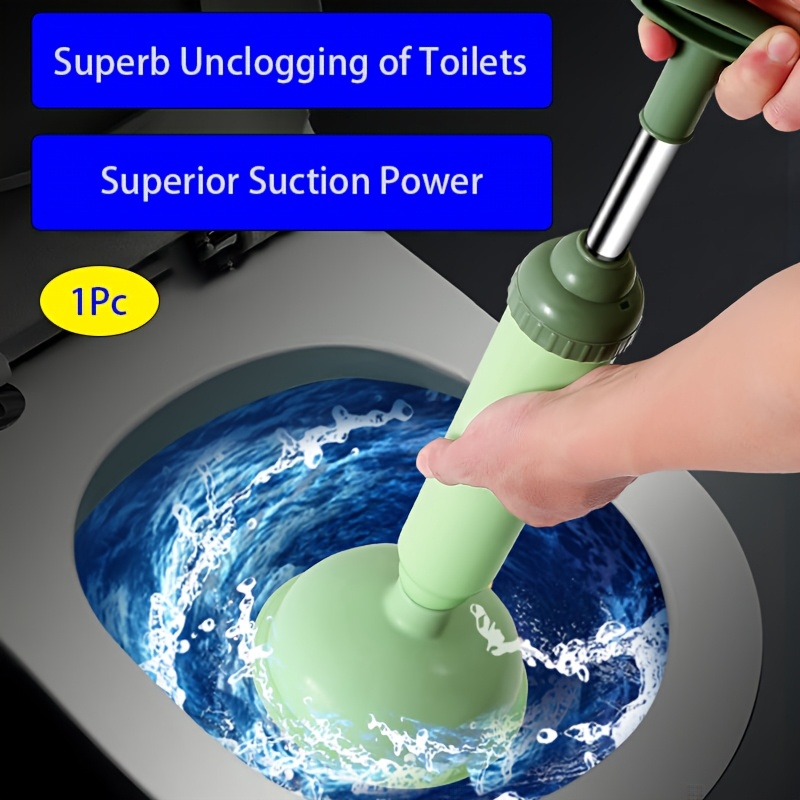 

1pc Promaster Steel Air Plunger - Manual Drain Unclogging Tool For Bathroom, , , - Portable - -saving - - Clog Remover For Use - & To