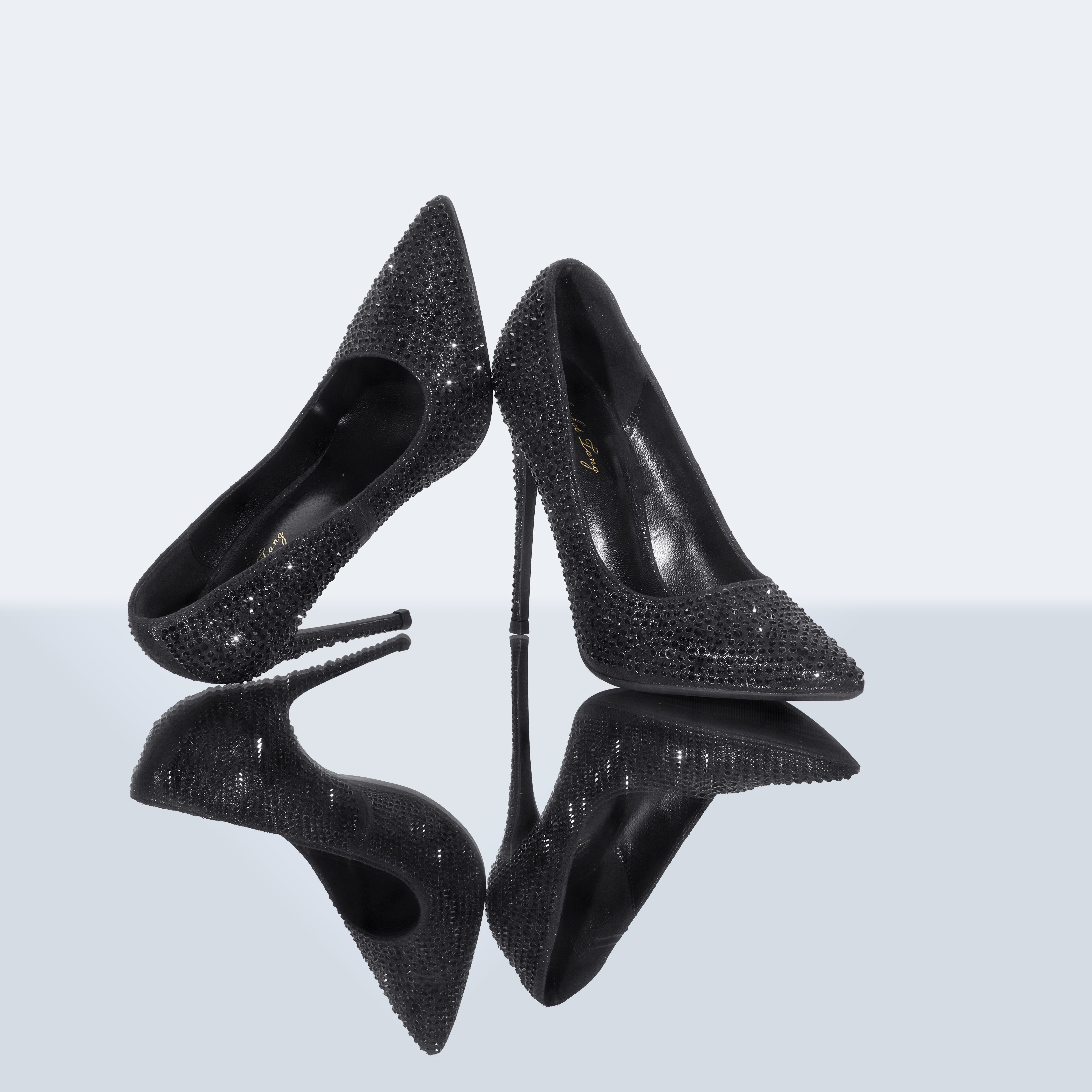 

Women's Rhinestone Super High Heels, Fashion Pointed Toe Slip On Dress Pumps, Stylish Wedding Stiletto Shoes