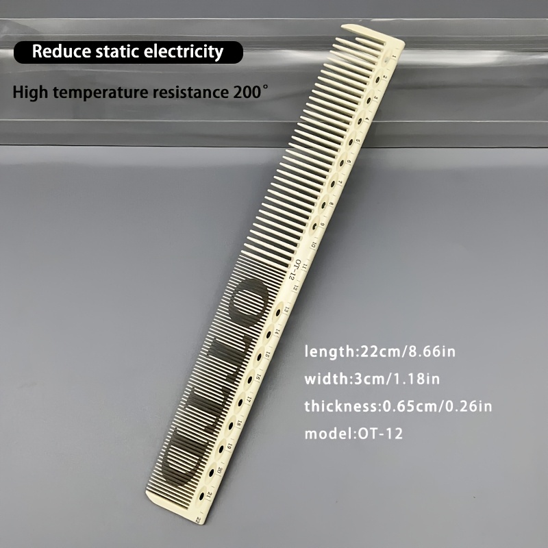 TEMU Women's Long Hair Hairdressing Comb, Cutting Comb, Double-sided With Scale Pattern, High-temperature Resistant, High-strength, Durable