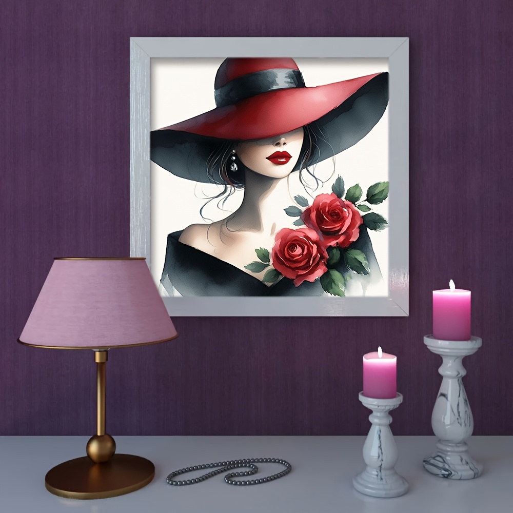 TEMU 1 Juego - Kit de Pintura de Bordado Cruzado Tema Elegante para Damas, Bordado DIY de Calidad, Fácil de , en 11CT para Decoración del Hogar, un y