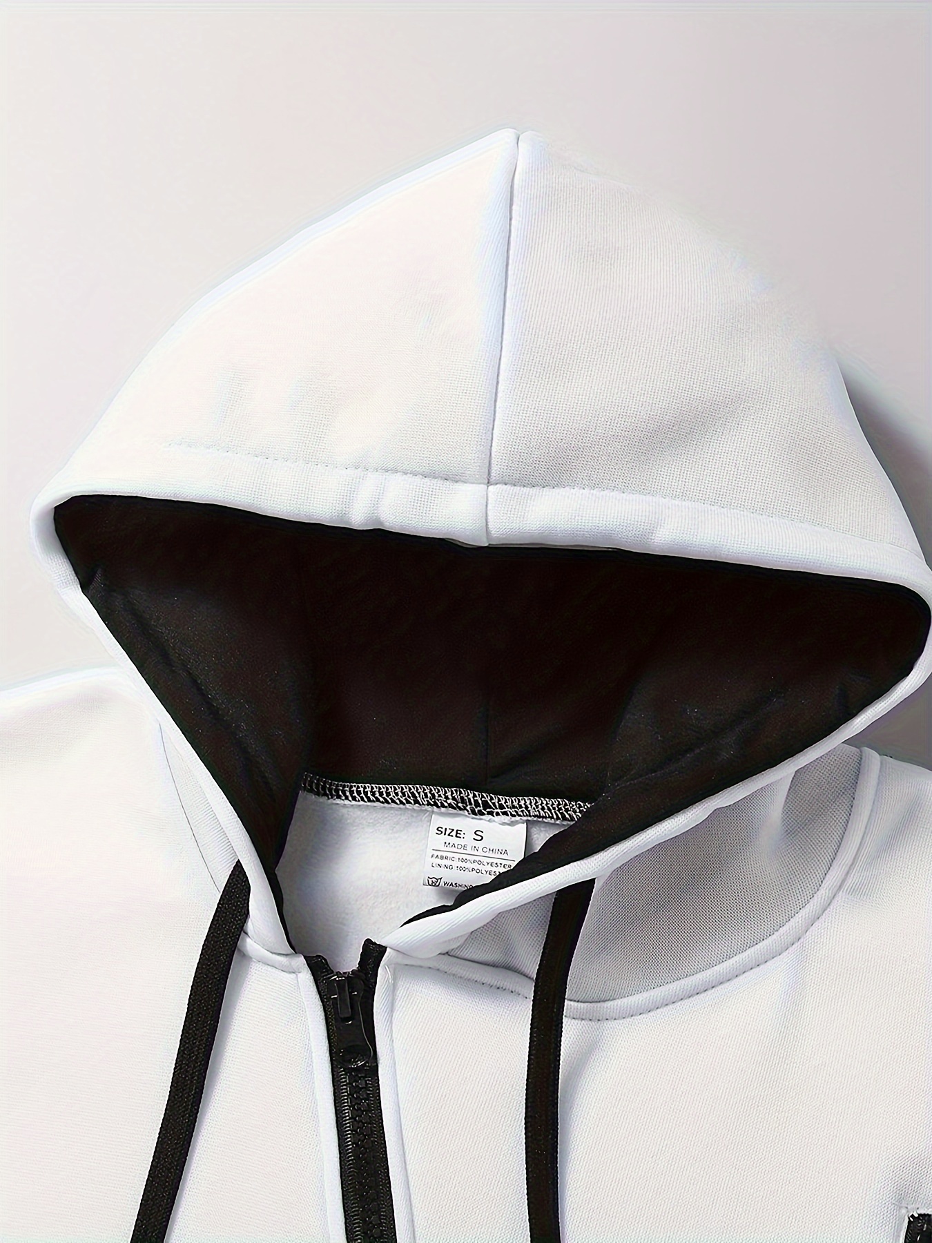 mens athletic zip up hoodie full zip front breathable gym jacket for running climbing weightlifting adjustable hood outdoor sports sweatsuit machine washable fitness apparel for men workout clothes durable sportswear white 2