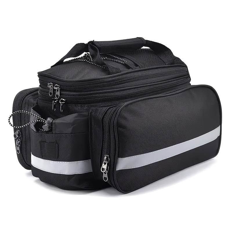 TEMU Bicycle Bag Mountain Bike Bag Trunk Riding Multi-functional Large-capacity Travel Bag Handbag Expandable Trunk, Versatile Carrier, Rear Pack