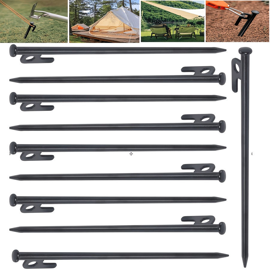 Image of 10pcs Heavy Duty Tent Pegs 12 Inch Stainless Steel Camping Stakes For 30cm