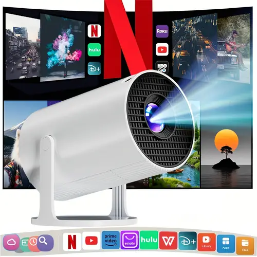 mini projector home theater projector supports mobile phone screen projection supports 1080p 200ansi adjustable 180 projection angle suitable for ios tv stick usb laptop and other devices