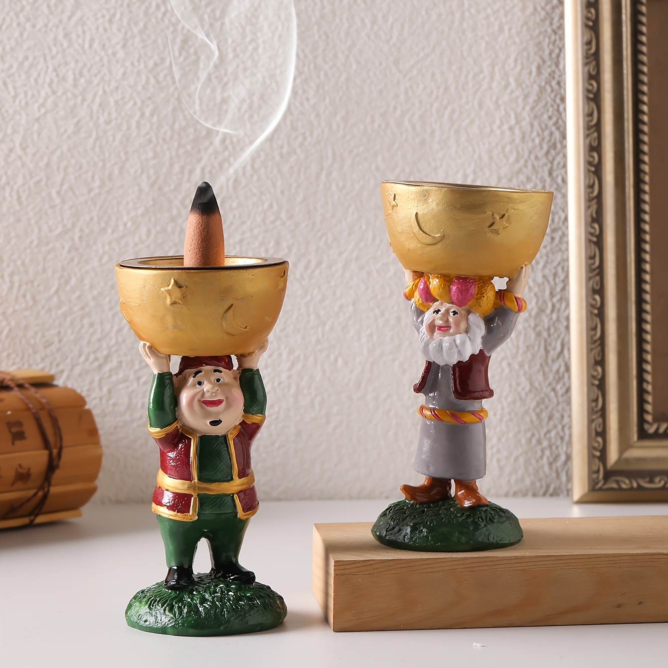 1pc resin creative middle eastern character statue incense holder   burner for home decor living room bedroom study office ramadan festival gift best holiday gift Product details 1