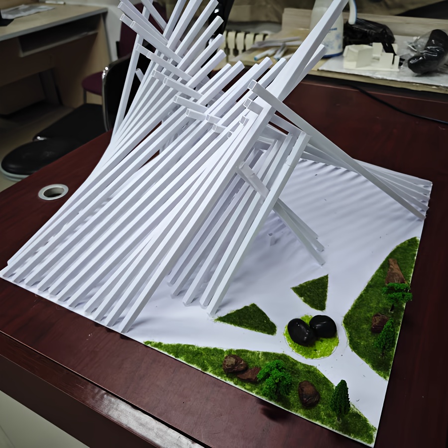 of 15 plastic model making rods including solid and hollow cube