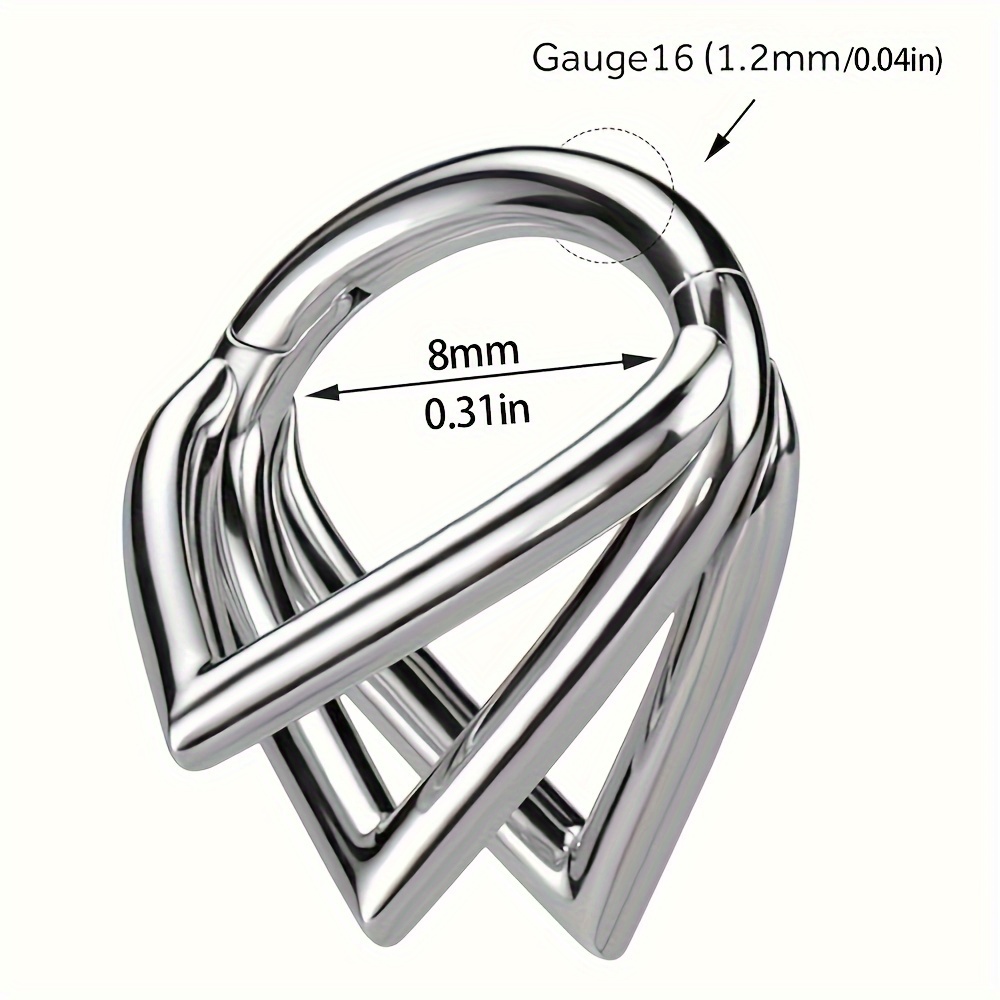 Image of 1pc Of G23 16g Septum Hoop Hinge Segment Ring Daith Piercing Jewelry Cartilage Earring Septum Piercing For Men And Women