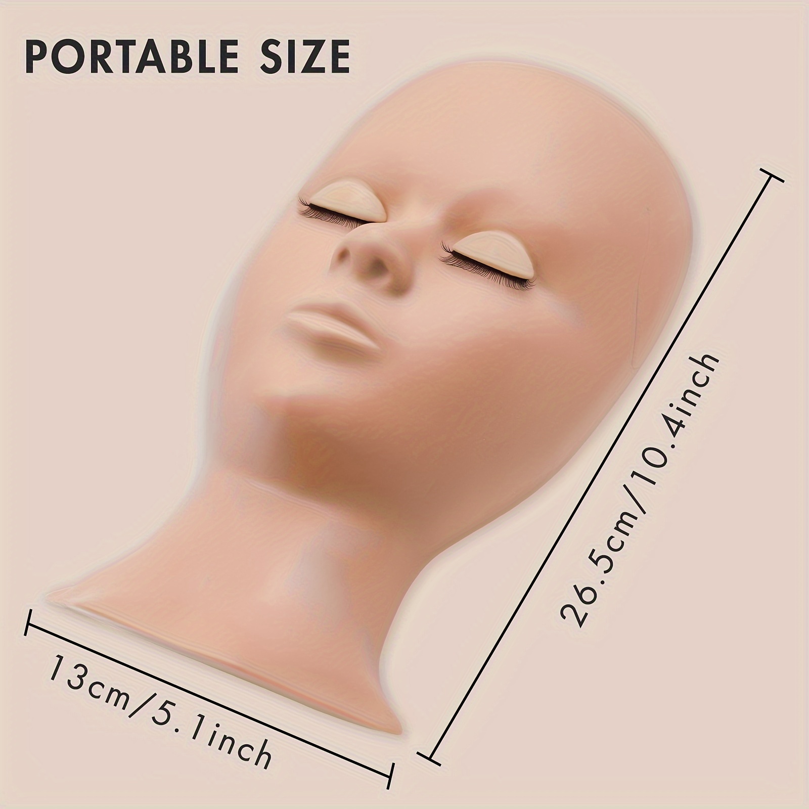 Lash Mannequin Head with Double-Layer Eyelids for Training
