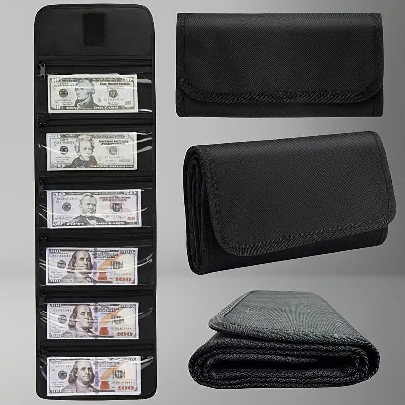 

Storage Box With 6 Zipper Pockets, Designed For Holding Cash , Envelopes, And Receipts, Suitable For Budgeting And Small .