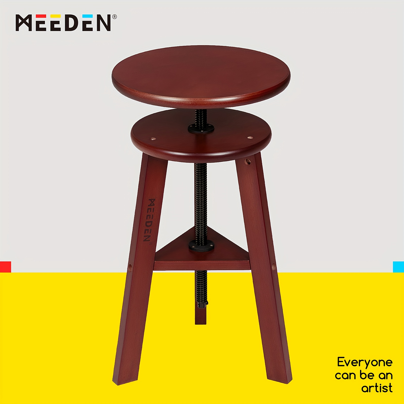 wooden drafting stool adjustable height artist stool Temu