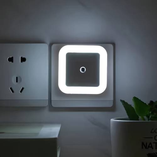 1pc night lighting under cabinet light lights plug into wall dusk to dawn nightlight auto on off for bedroom bathroom hallway kitchen