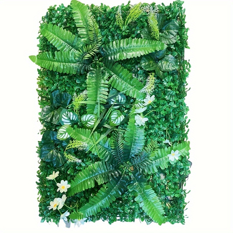 

1pc, Artificial Grass Wall Panels Fake Greenery Backdrop Decoration Faux Boxwood Plant Wall Panels Hedge Fence For Indoor Outdoor Privacy, Birthday Wedding Decor