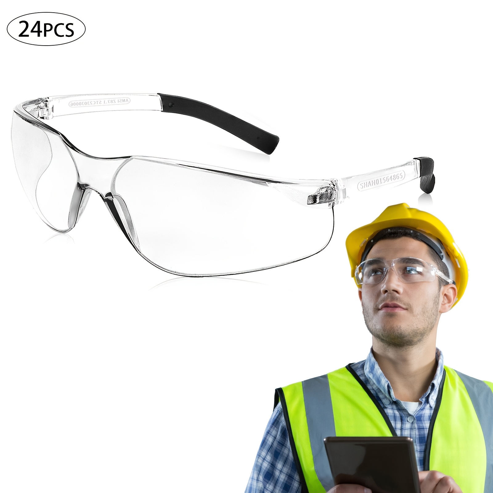 

24/30 Pairs Safety - Impact &, -resistant, For Men, Women, Teens - Ideal For Work, Lab, Construction & Science