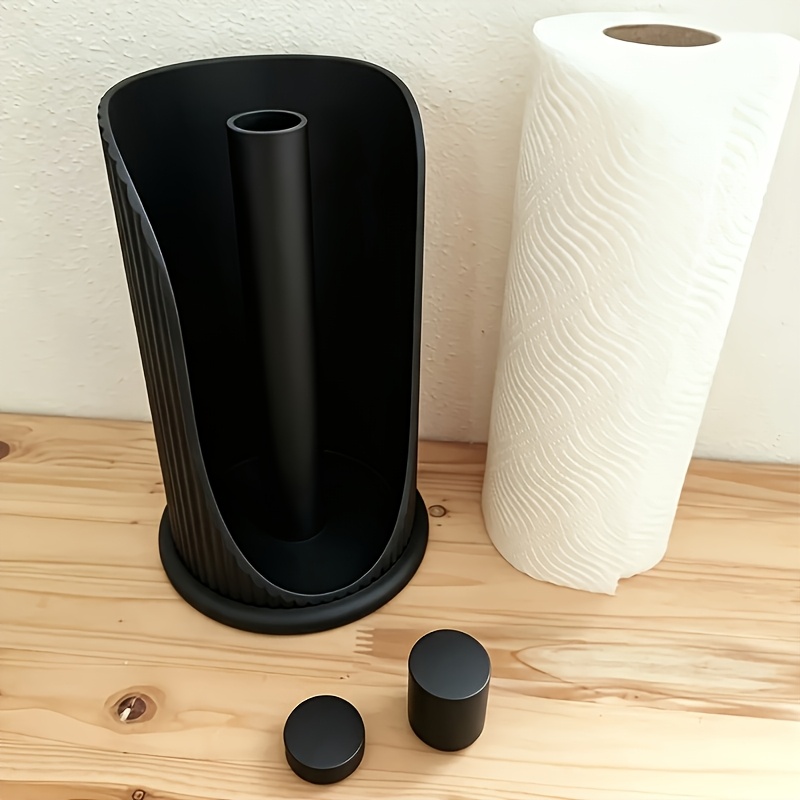 TEMU Porte-serviettes verticaux en arc à volants pour cuisine et salle de bain, support intégré à texture plissée avec structure de limite de perles