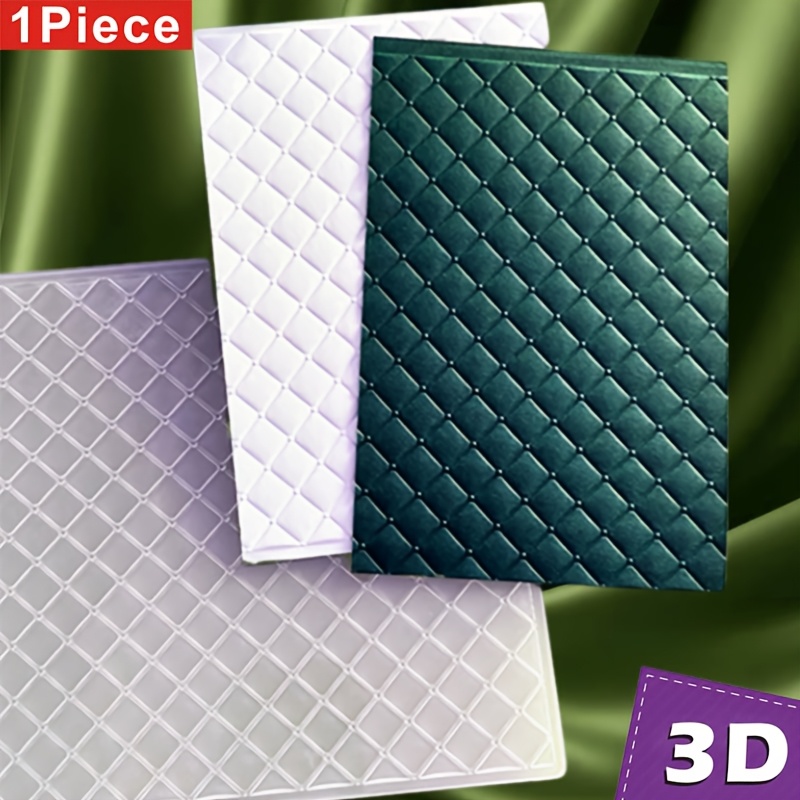 TEMU 2024 Latest 3d Embossed Folder For Scrapbooking, Diy Crafts & Card Making - Transparent Plastic With Rectangular Architectural Theme