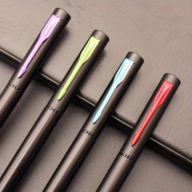 stilou elegant negru cu nisip, penit fin de 0.38mm - ideal pentru semnături de afaceri & scriere școlară, stilou de birou metalic reîncărcabil, alegerea perfectă pentru cadou (cerneală neinclusă) Detaliile articolului 3