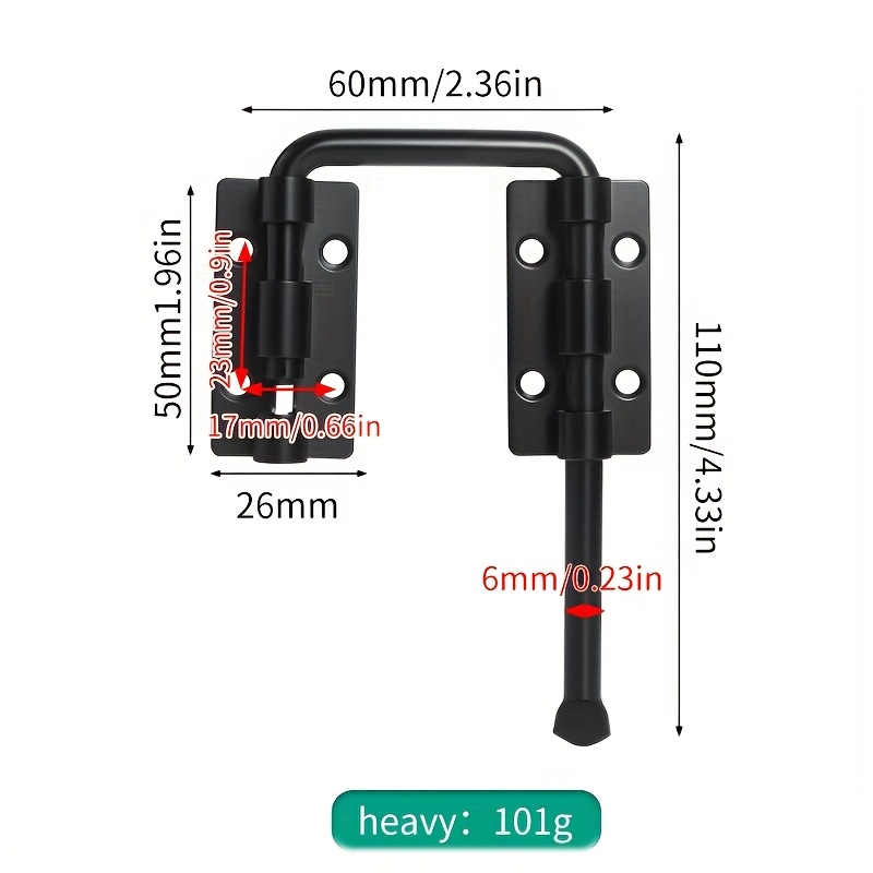 Image of Lock Door Lock Wooden Door Window Bathroom Anti-theft Thickened Door Plug