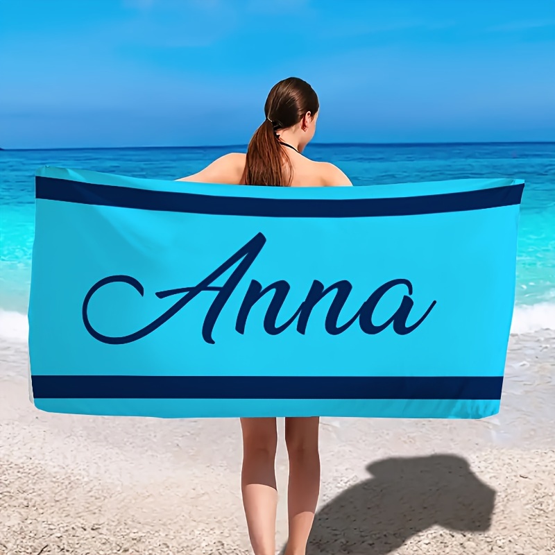 

Personalized Beach Towel - Quick-dry, Super Absorbent & Soft Polyester, Perfect For Pool Parties & Beach Outings, Ideal Gift For Men & Women