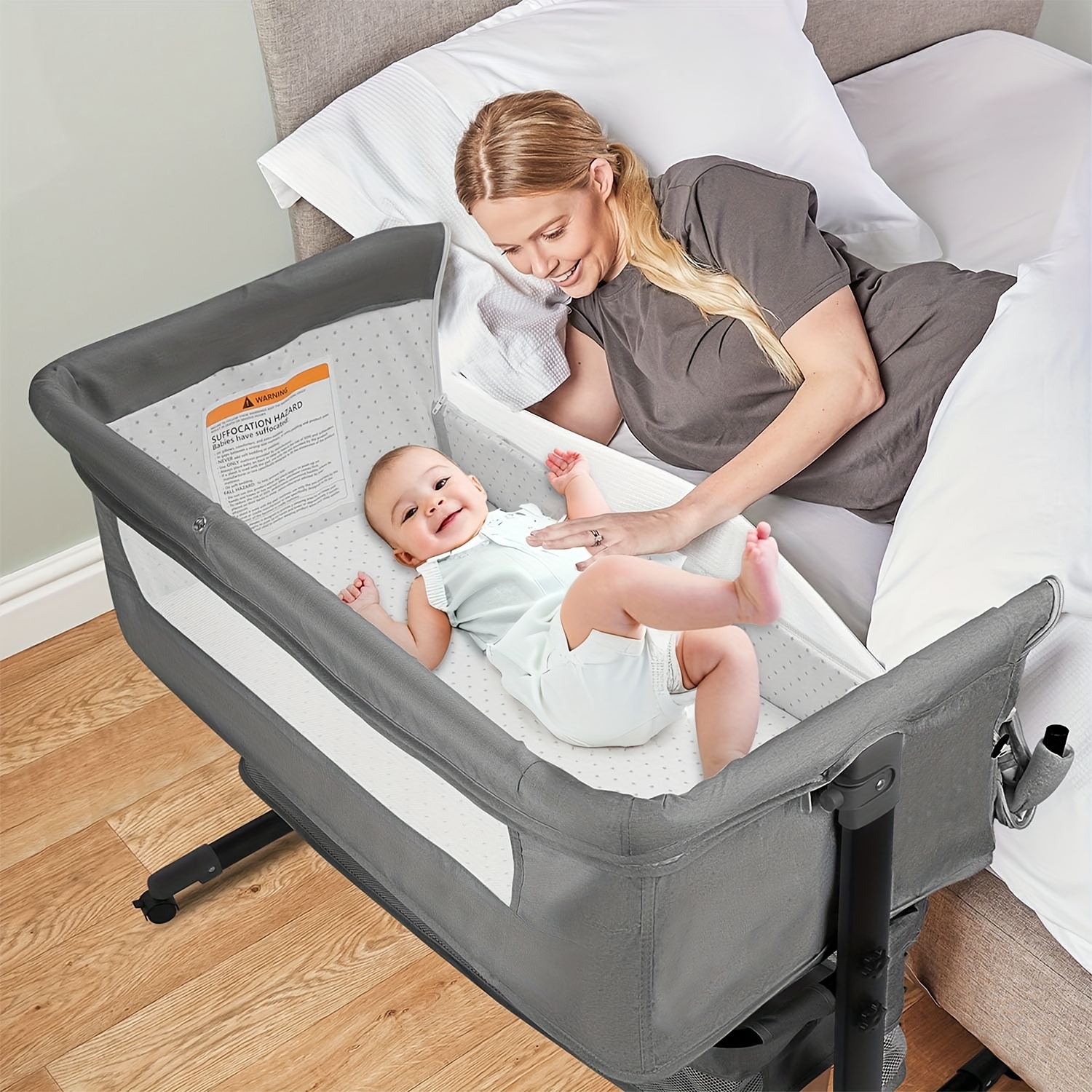 baby cribs and bassinets sold on Temu United States