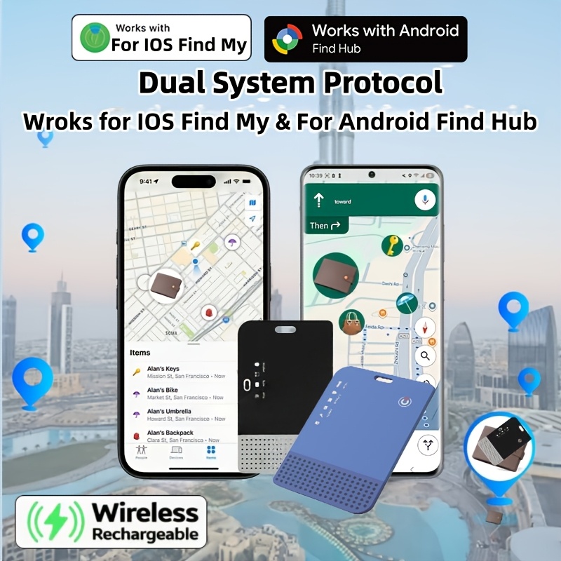 artikel foto dual systeem voor ios &     kaart draadloos opladen, nauwkeurige route navigatie, ultra   mini smart wallet,   kaart