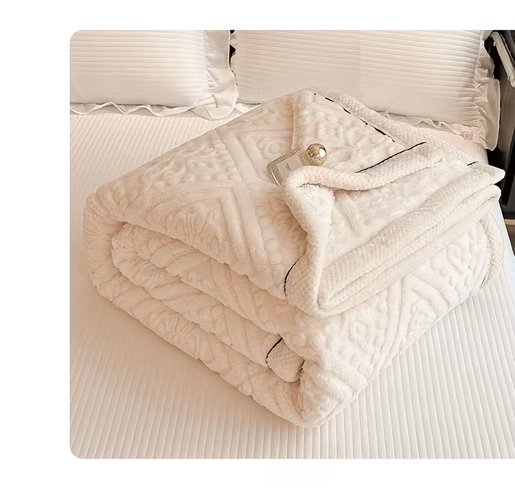 ultra soft thick flannel throw blanket cozy warm versatile for bed pink with tassels machine washable cozy blanket design puffy christmas gift style occasion theme Product details 13