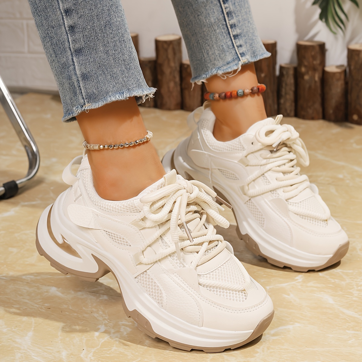 zapatillas chunky plataforma mujer 2025 cómodas Temu Mexico