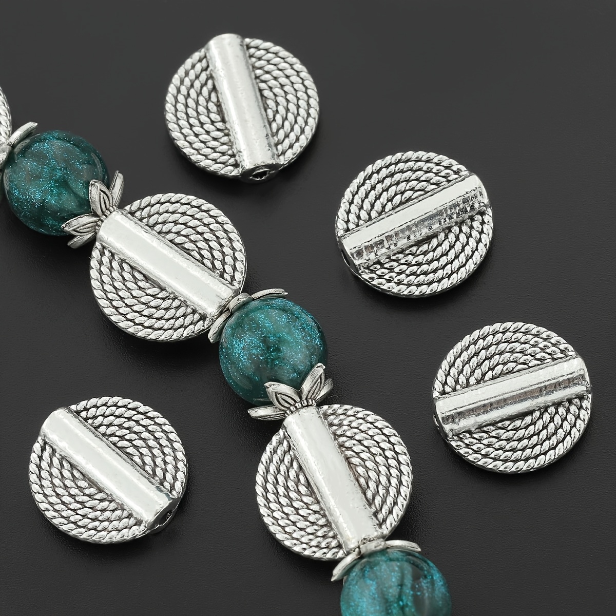 20pcs Vintage Alloy Cloud-Shaped Spacer Beads for DIY Projects