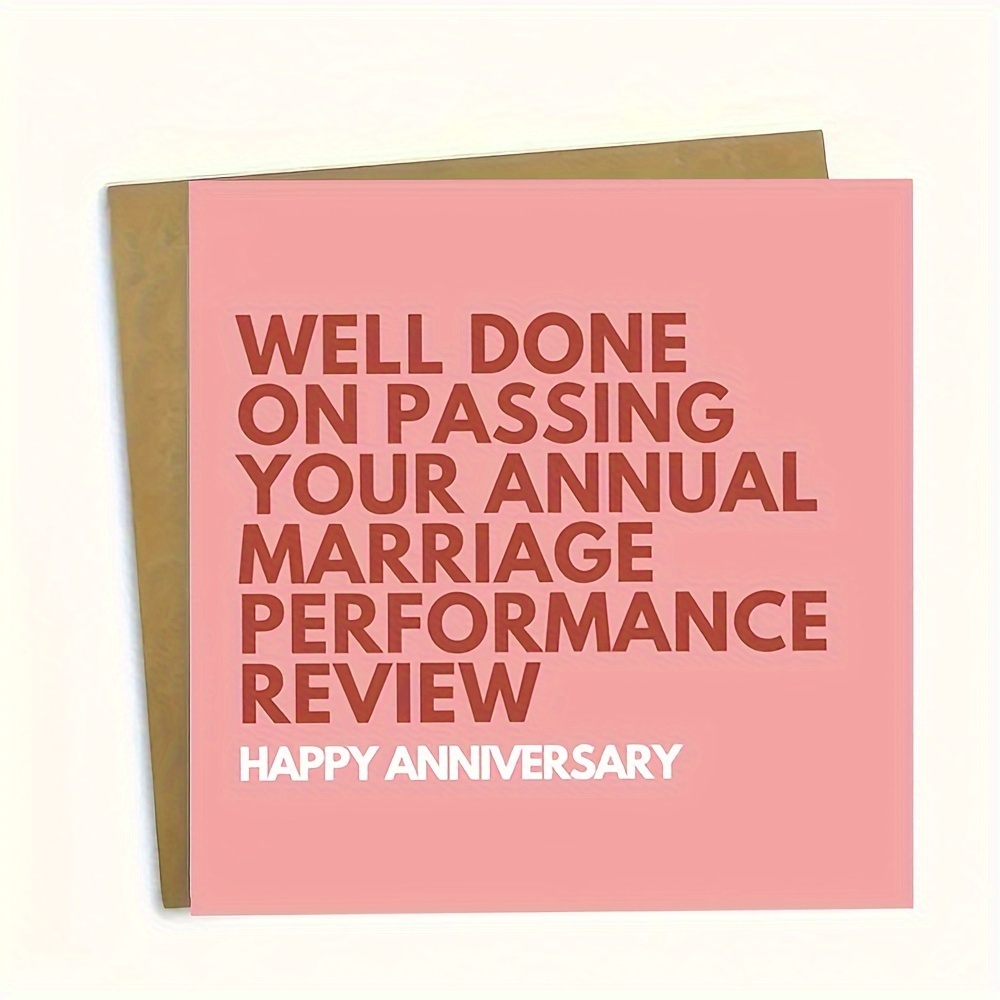 

Anniversary Card With Envelope - Perfect Gift For Boyfriend Or Girlfriend, Funny & Sweet, Ideal For Use