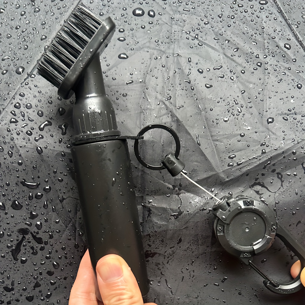 TEMU 【高品質】金属製ストレッチバックル スプレーボトル（ゴルフクラブ用クリーニングウォーターブラシ付き）。高品質ナイロン毛。
