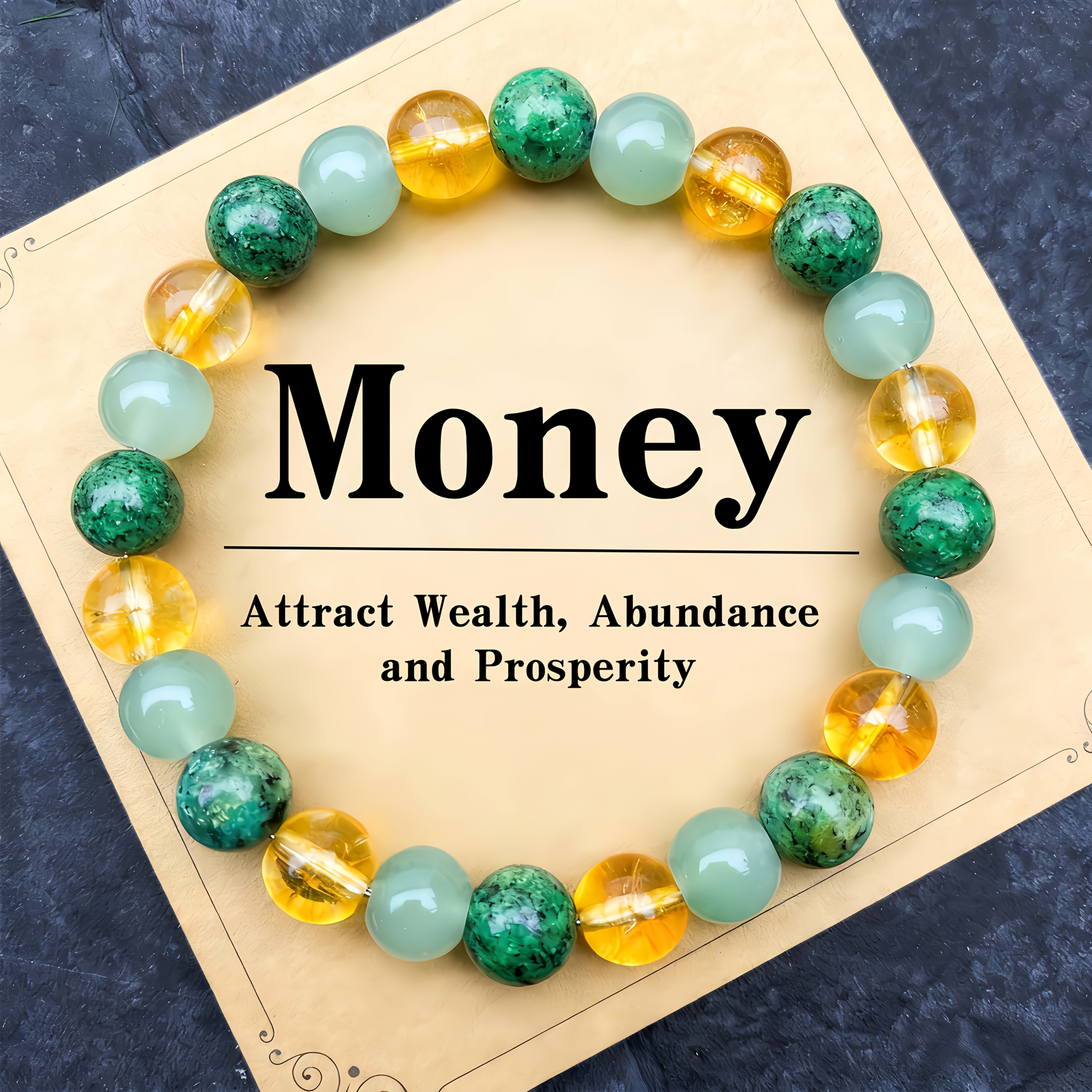 TEMU Relax Your Mind And Body To Support Success, A Wealth-attracting And Fortune-bringing Bracelet Featuring Natural, Green Aventurine, And African