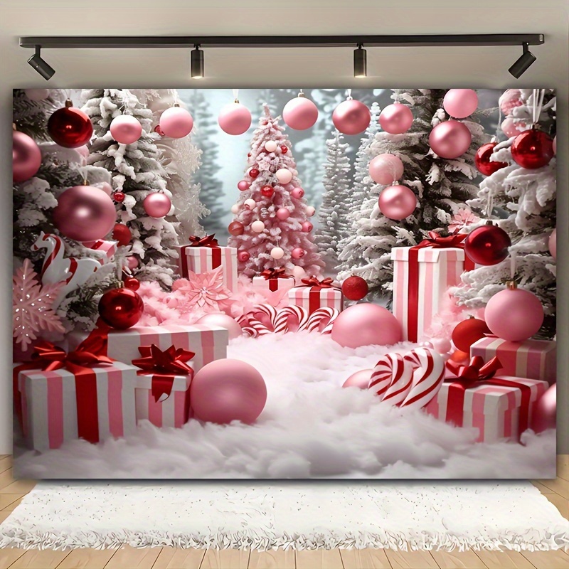 

1pc Polyester Christmas Backdrop Cloth, & , 39x59inch/70.8x90.5inch, For , Decor, Live , , No Needed