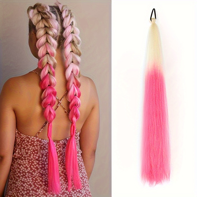 Image of Christmas, Halloween 26 Inch Light Up Twist Braid Braided Jumbo Braid Mixed Color Hair Additions For , Christmas Halloween Decoration