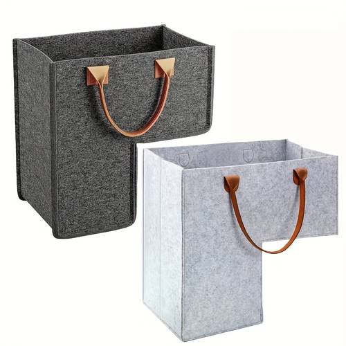 1 2pcs home large felt staircase basket a multifunctional storage and storage basket suitable for carpets and wooden stairs 16 inch compatible foldable design with observation window shelf basket