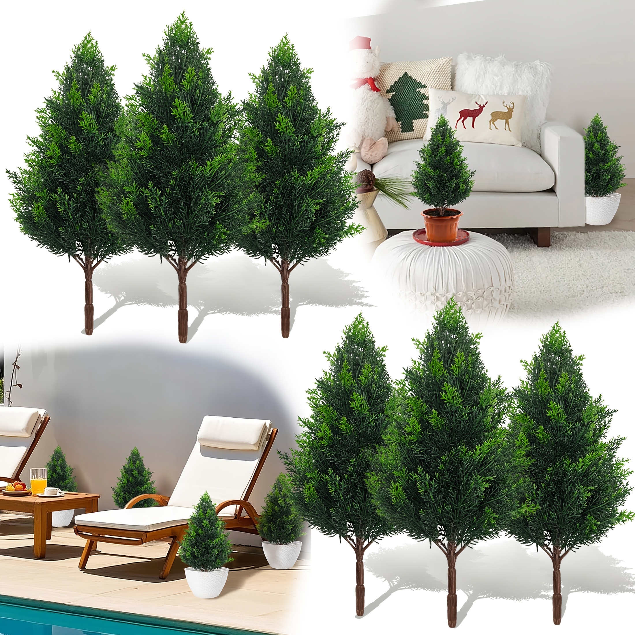 artificial outdoor shrubs sold on Temu United States