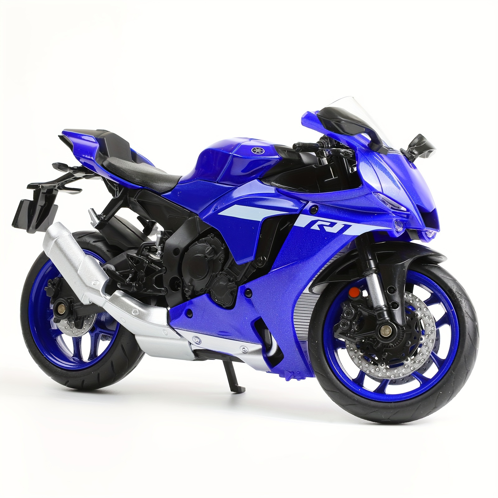 artikel foto Yamaha R1m DieCast Model Motorfiets - 1:12 Schaal Realistisch Metalen Speelgoed, Zwart met Blauwe Accenten en Koolstofvezel Patroon, Ideaal voor Jongeren of Verzamelaars