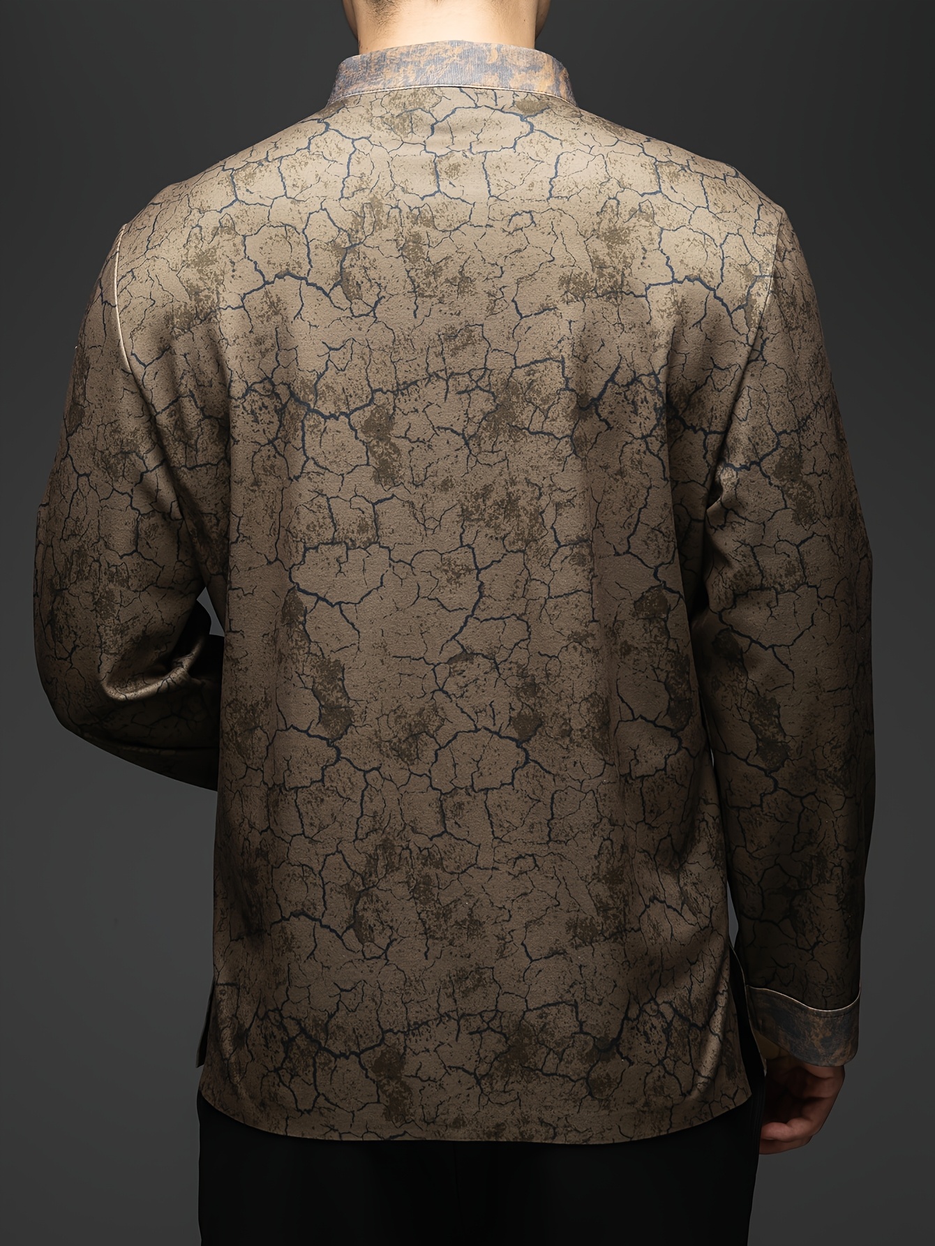 camisa hombre cuello mao inspiración china elegante - Temu Peru, image size:800x1066