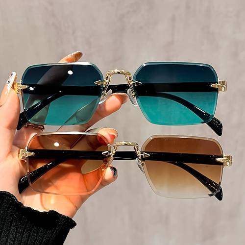 trendy and unique glasses frameless narrow fashion glasses unisex suitable for summer beach vacations gifting and photography
